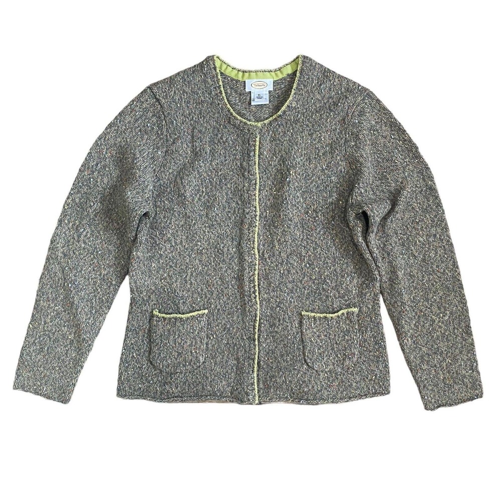 Talbots Cardigan Wool Angora Sweater Snaps XL